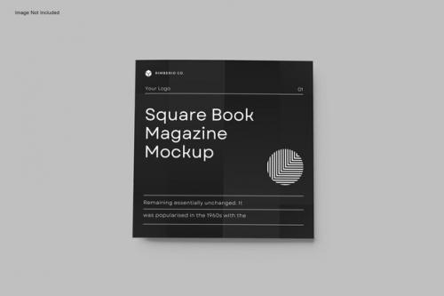 Square Book Magazine Mockup