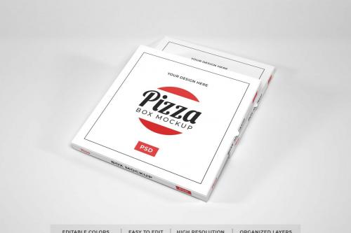 Deeezy - Realistic Pizza Box Packaging Mockup Template