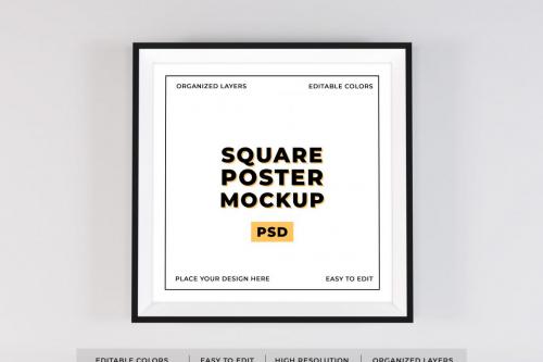 Deeezy - Realistic Poster on Wall Mockup Template