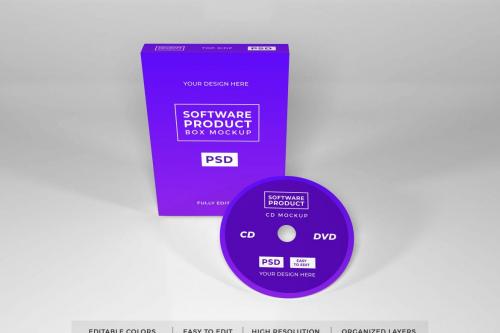 Deeezy - Realistic Software Box Mockup Template