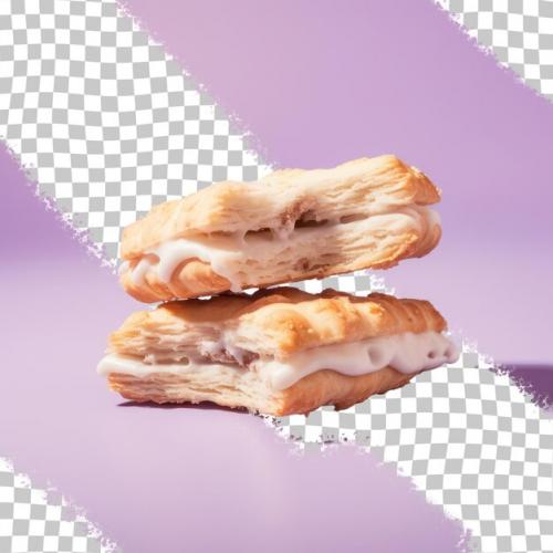 Two Taro Pies On Transparent Background