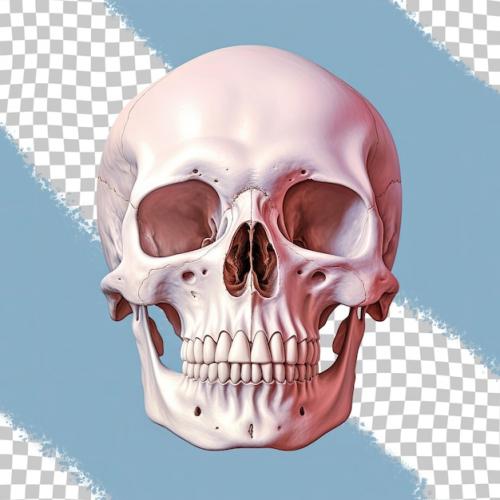 A Skull Against A Transparent Background