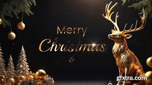 Videohive Elegant Merry Christmas and New Year Wishes 3D slideshow 49835901