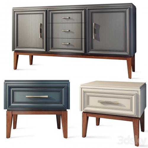 Chest of drawers and bedside table Sacramento Belfan. Nightstand, sideboard