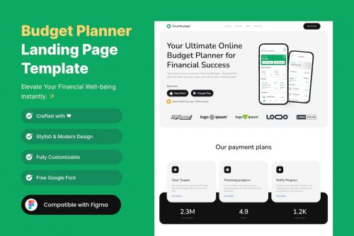 Budget Planner Landing Page Template