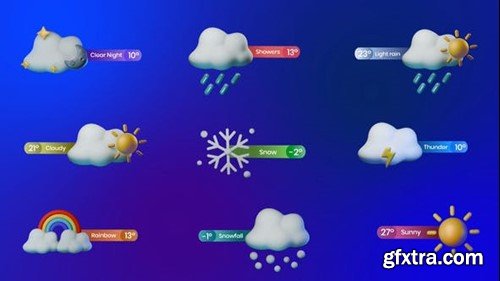 Videohive Weather 3D Titles Pack 49826167