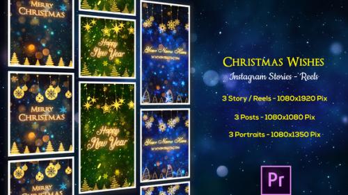 Videohive - Christmas Wishes - Instagram Stories - Premiere Pro - 49640308