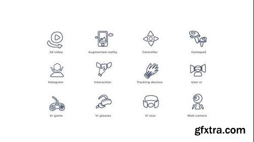 Videohive Virtual Reality - Outline Icons 49818913