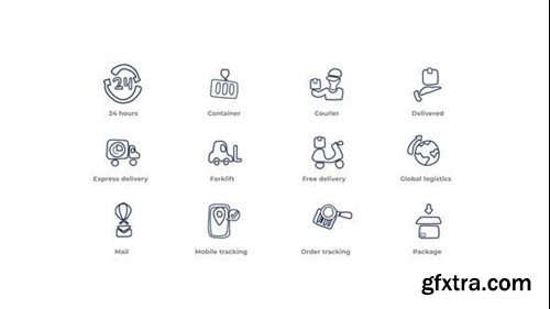Videohive Delivery - Outline Icons 49817704