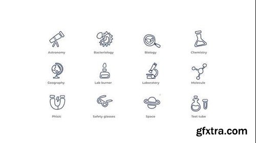 Videohive Science - Outline Icons 49818653