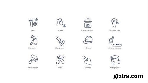 Videohive Repair Home - Outline Icons 49818613