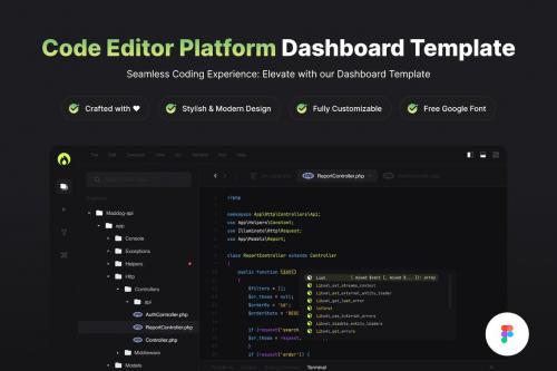 Code Editor Platform Dashboard Template