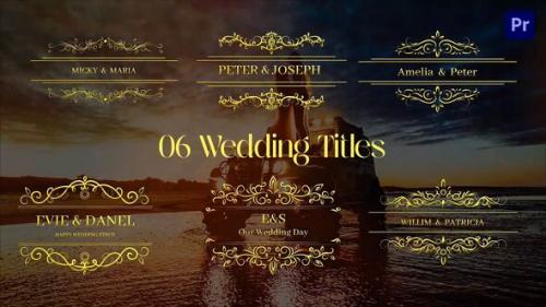 Videohive - Wedding Titles Premiere Pro Template - 49758795