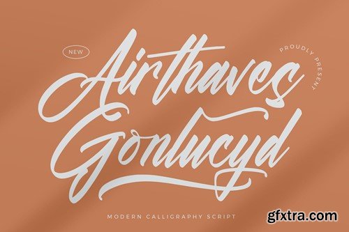 Airthaves Gonlucyd Modern Calligraphy Script Font 489A8YL