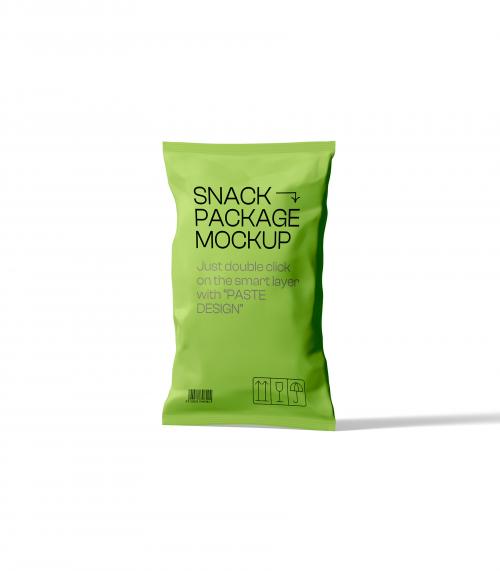 Creatoom - Free Snack Package Mockup V3 Front View