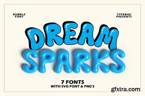 Dream Sparks - Bubble Display Font EVA9PZ4