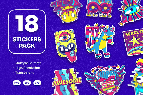 Groovy Stickers Pack Vol.3