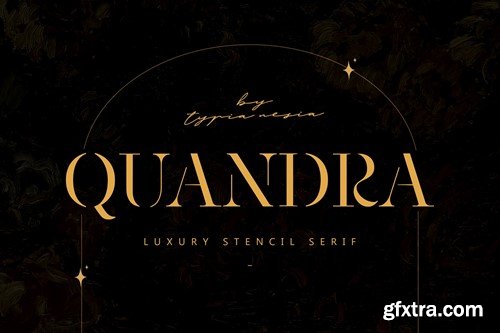 Quandra - Luxury Stencil Serif C3MUQPC