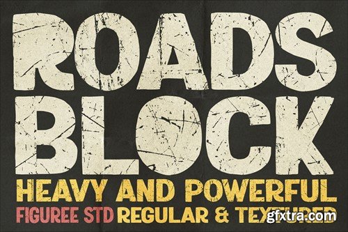 Roads Block - Heavy and Powerful Font B398ZBA