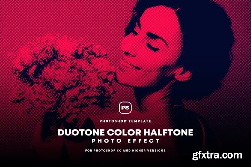 Duotone Color Halftone Photo Effect Y6Y2SC2