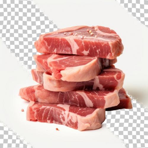 Barbecue Worthy Raw Sliced Meat Transparent Background