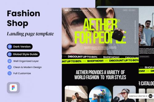 Aether - Fashion Shop Landing Page