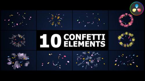 Videohive - Holiday Confetti Elements | DaVinci Resolve - 49833417