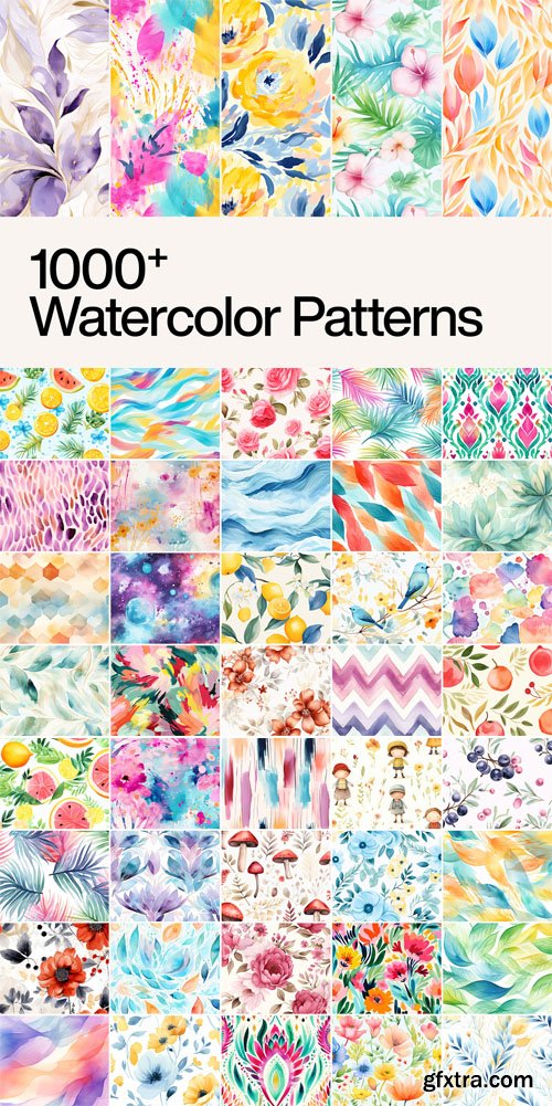 Watercolor Patterns - 1000+ Textures