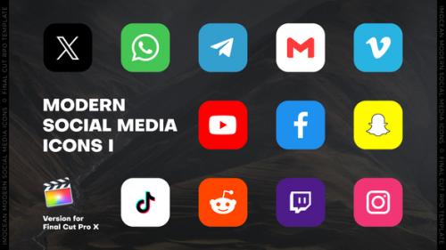 Videohive - Modern Social Media Icons I | FCPX - 49853690