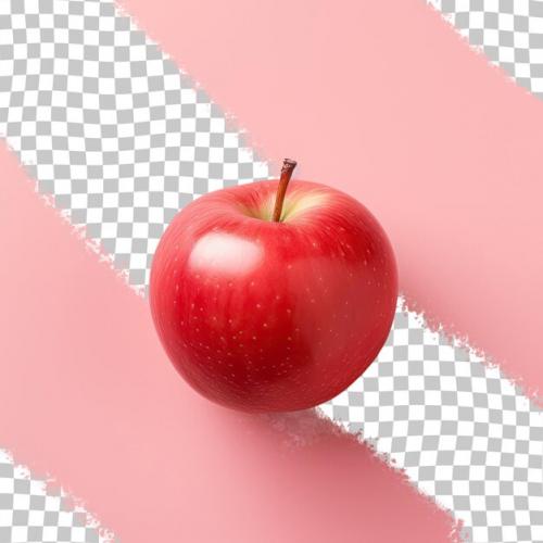 Close Up Of A Red Apple On A Transparent Background Symbolizing A Healthy Approach To Weight Loss And Diet
