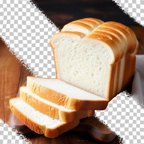 Close Up Of Homemade White Bread Slices On Transparent Backgrounden Background Without Trans Fats