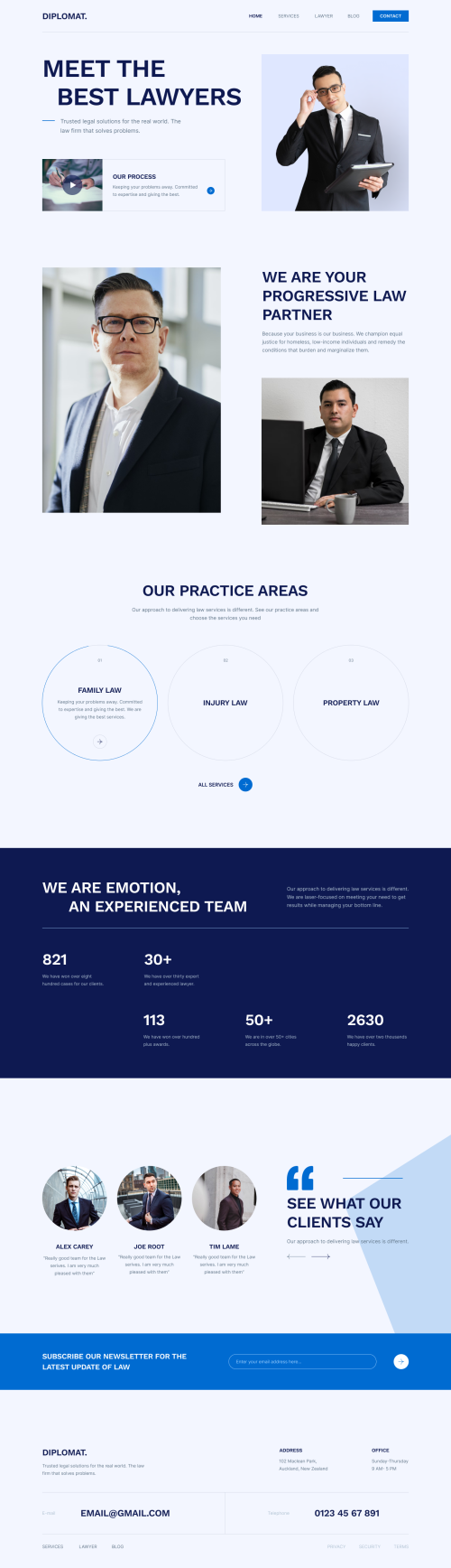 UIHut - Diplomat Law Firm Landing Page - 18204