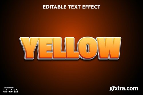 Yellow editable text effect QHS5ZPH