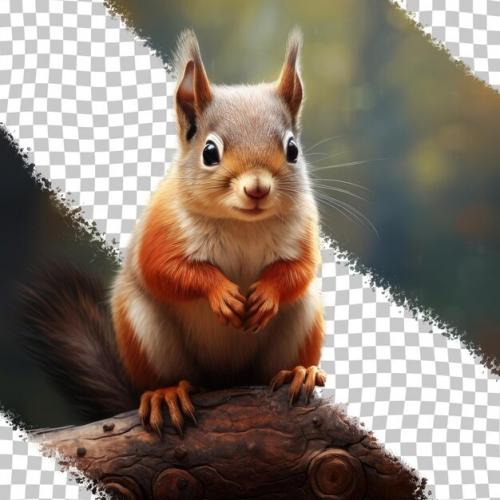 Cute Squirrel From America Transparent Background