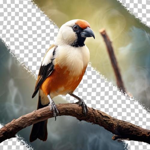 Dark Beautiful Bird With Blurred Images And Noise Lonchura Maja Transparent Background