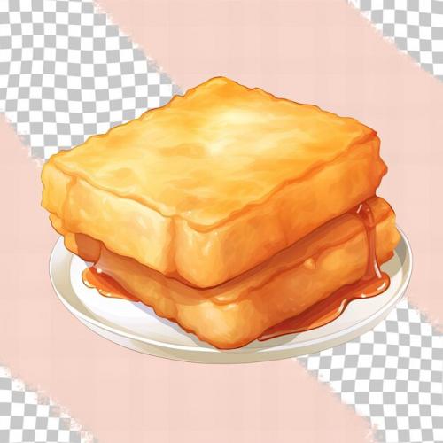 Deep Fried Tofu Transparent Background