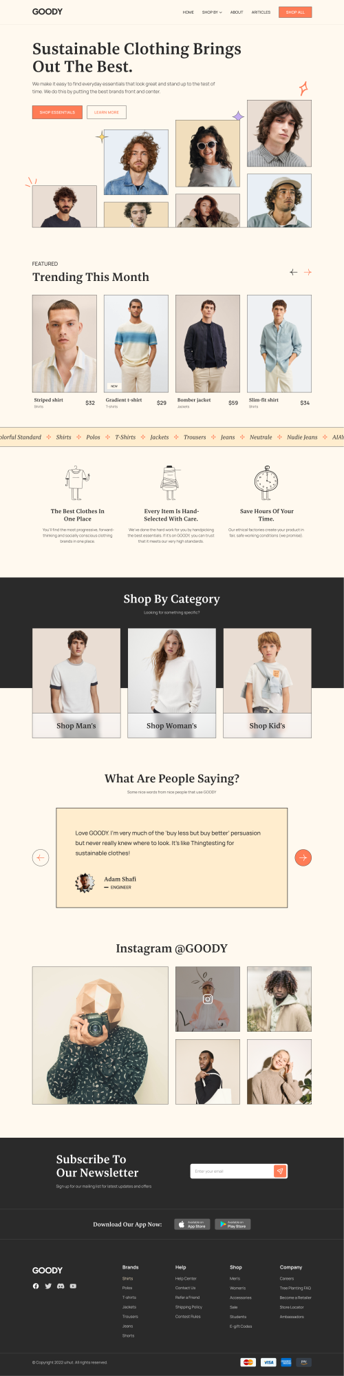 UIHut - Clothing Store Website Design - 20225