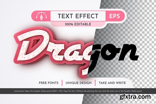 Dragon Fruit - Editable Text Effect, Font Style 9BH6ZNC