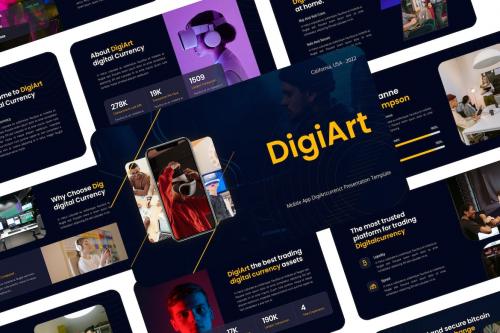 DigiArt - Crypto Mobile App Presentation Template