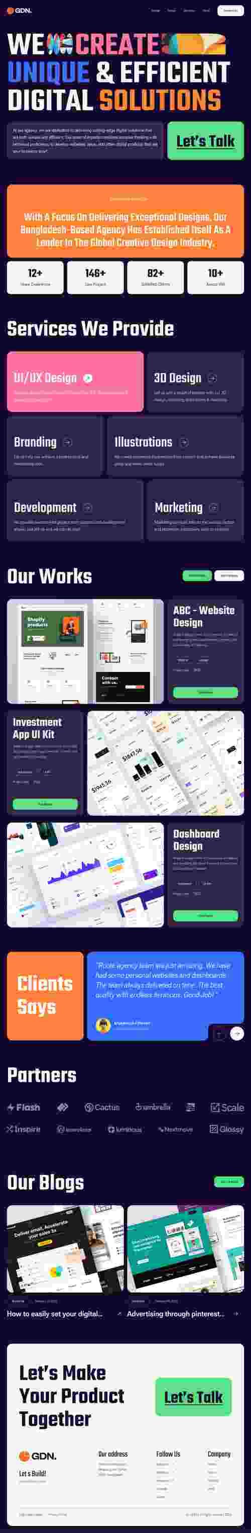 UIHut - GDN - Digital Agency Landing Page Design - 25153