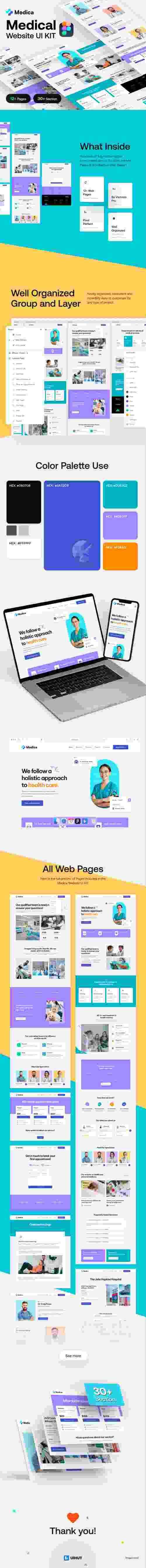 UIHut - Healthcare Service Website Design Theme - 25177