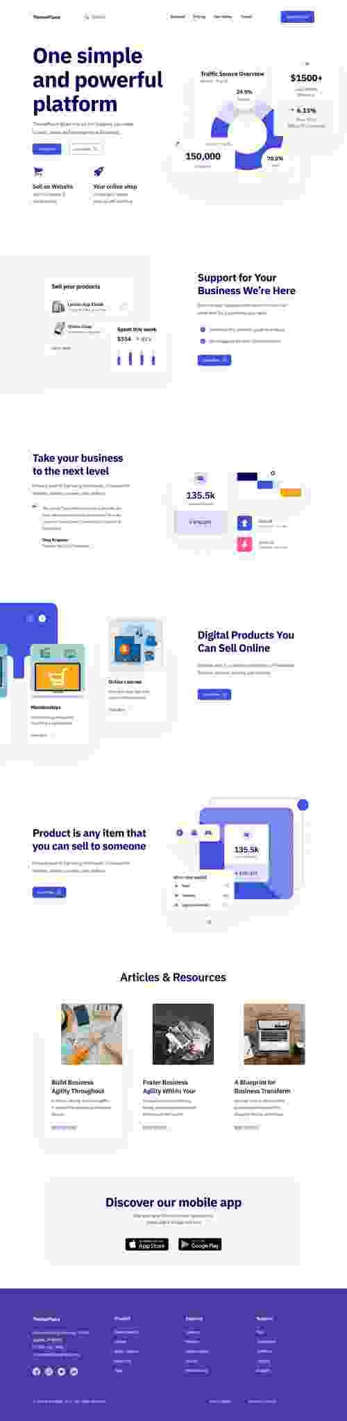 UIHut - ThemePlace Sell Digital Products Online Website - 12096