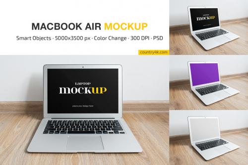 Deeezy - MacBook Air Silver Mockup Set