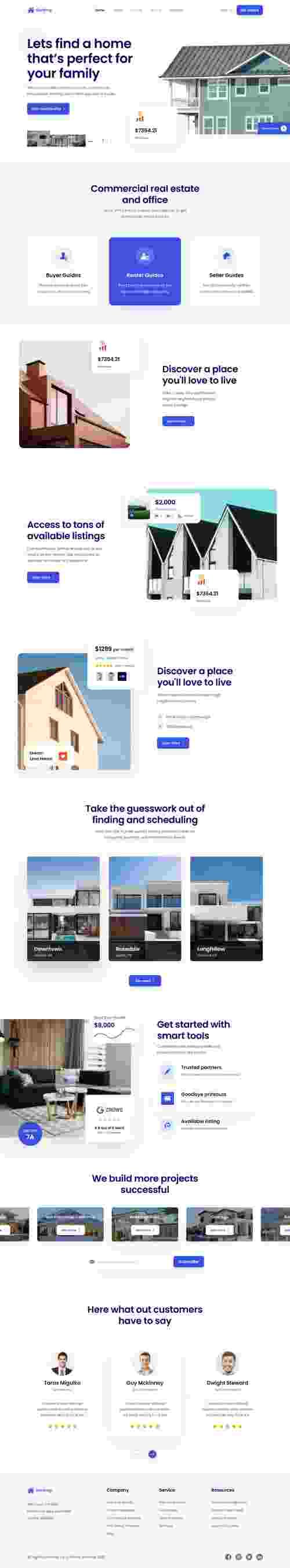 UIHut - Renting Real Estate Landing Page - 12116