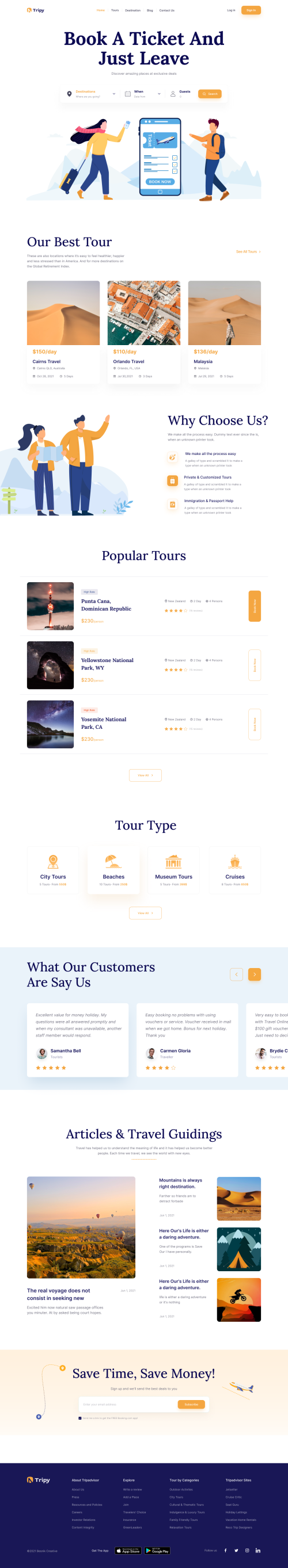 UIHut - Tripy Travel Booking Landing Page - 12143