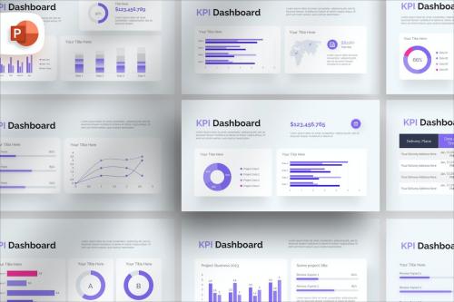 Simple KPI Dashboard - PowerPoint Template