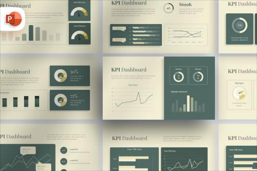 Classic KPI Dashboard - PowerPoint Template