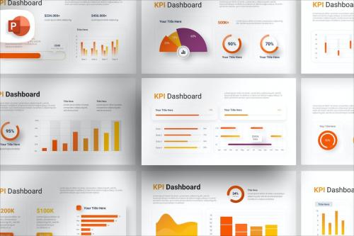 KPI Dashboard Report - PowerPoint Template