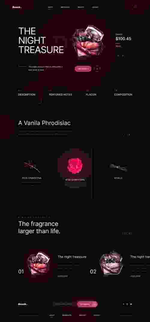 UIHut - Lancome Perfumes Landing Page - 8671