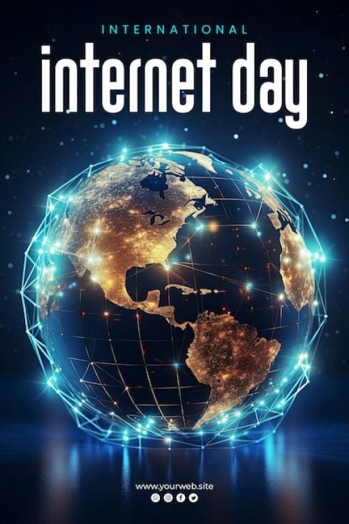 International Internet Day Background And Poster Design